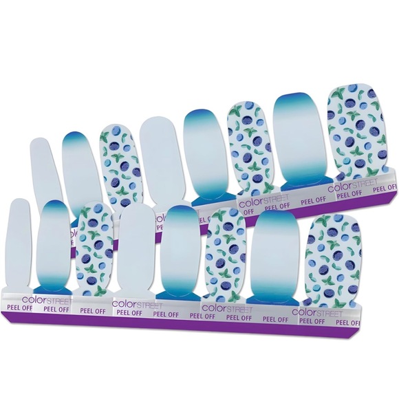 🎉3/$25 Berry Sweet Color Street blueberry blue ombré Nail Polish Rare retired - Picture 2 of 5